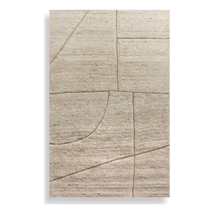 Pemberly Row Hand-Tufted Geometric Wool 8 X 10 Area Rug in Brown