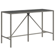 Pemberly Row 11 Piece Steel Outdoor Patio Bar Set with Cushions in Gray
