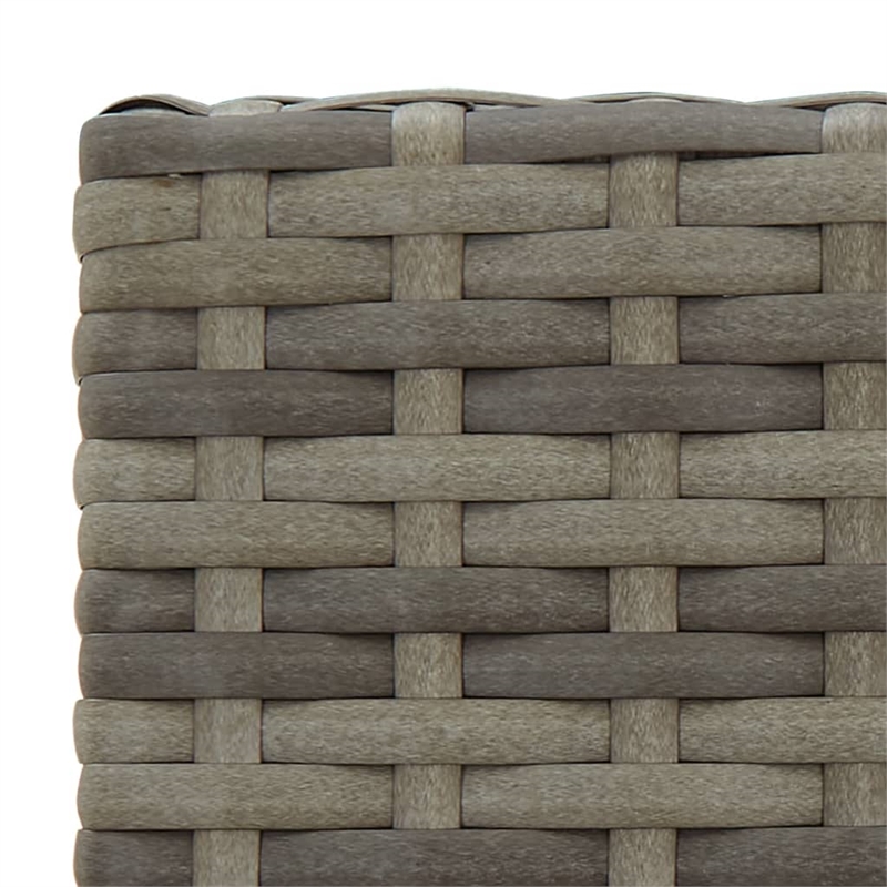 Pemberly Row 5 Piece Poly Rattan Small Outdoor Patio Bar Set in Gray