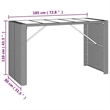 Pemberly Row 9 Piece Steel Outdoor Patio Bar Set with Cushions in Brown