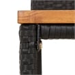 Pemberly Row 5 Piece Solid Acacia Wood Small Bar Set in Black