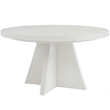 Pemberly Row Coastal Pine Veneer Dining Table with Leaf in Shoreline White