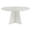 Pemberly Row Coastal Pine Veneer Dining Table with Leaf in Shoreline White