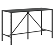 Pemberly Row 11 Piece Steel Outdoor Patio Bar Set in Black/White/Cream