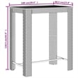 Pemberly Row 5 Piece Solid Acacia Wood Outdoor Patio Bar Set in Gray