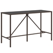 Pemberly Row Garden Outdoor Patio Bar Set with Cushions in Brown