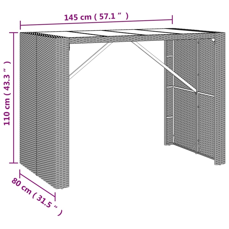 Pemberly Row 5 Piece Steel Outdoor Patio Bar Set in Black/White/Cream