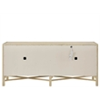 Pemberly Row Woven Door Oak Credenza with Adjustable Shelves in Dockside Tan