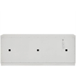 Pemberly Row Louvered Door Credenza with Adjustable Shelves in Shoreline White