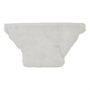 Pemberly Row Cliffside Sculptural White Concrete Console Table