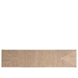 Pemberly Row Abaca Wrapped Console with Open Shelf Display in Natural Tan