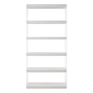 Pemberly Row Acrylic End Support Etagere with Display Shelves in White