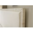 Pemberly Row Tidal Upholstered Queen Bed with White Rattan Frame