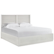 Pemberly Row Shoreline Louvered Panel Storage King Bed in White Pine
