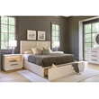 Pemberly Row Shoreline Louvered Panel Storage King Bed in White Pine