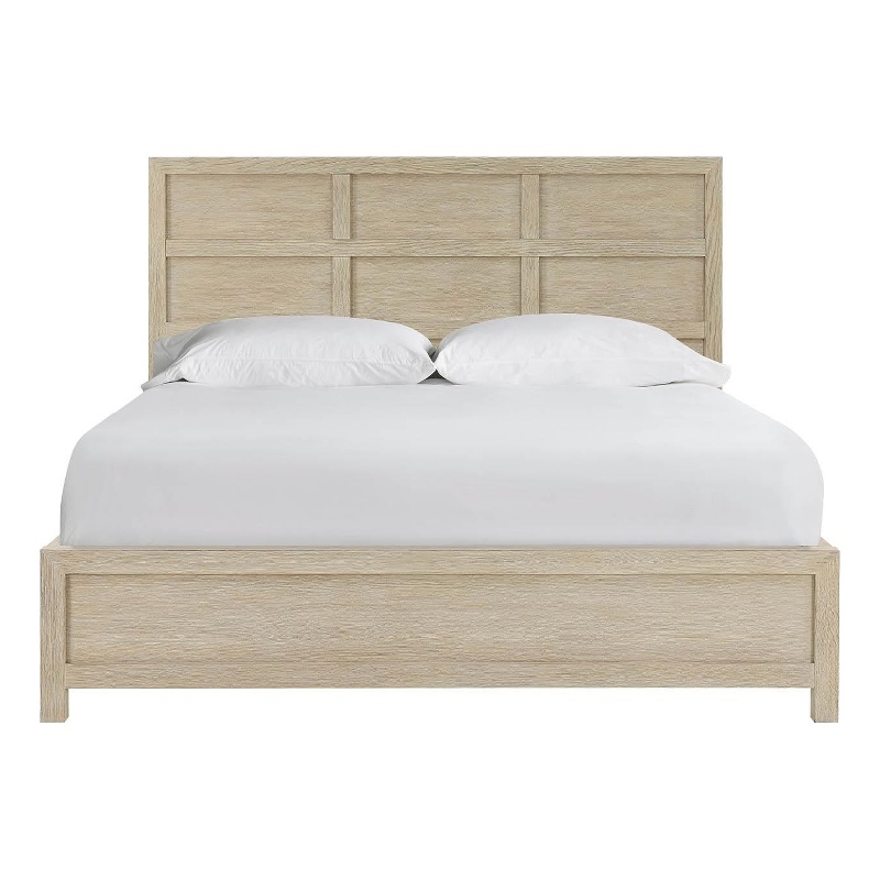 Pemberly Row Dockside 6-Panel Oak Queen Bed with Reversible Rails