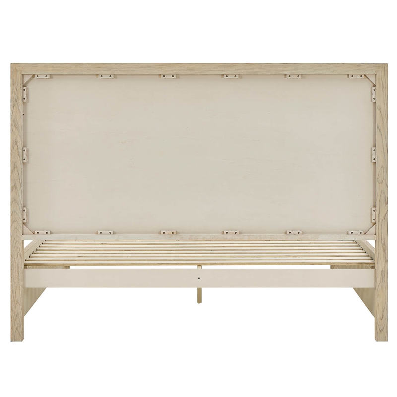 Pemberly Row Dockside 6-Panel Oak King Bed with Reversible Rails