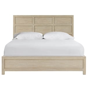 Pemberly Row Dockside 6-Panel Oak King Bed with Reversible Rails