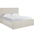 Pemberly Row Drift Upholstered King Bed in Yukon Sand with Oak Frame