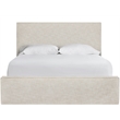 Pemberly Row Drift Upholstered King Bed in Yukon Sand with Oak Frame