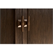 Pemberly Row Reeded Door Credenza with Silverware Tray in Cocoa