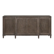 Pemberly Row Reeded Door Credenza with Silverware Tray in Cocoa