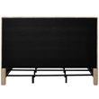 Pemberly Row Quilted Tufted Upholstered Queen Bed in Vail Toffee Leather