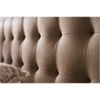 Pemberly Row Quilted Tufted Upholstered Queen Bed in Vail Toffee Leather