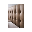 Pemberly Row Quilted Tufted Upholstered Queen Bed in Vail Toffee Leather