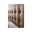 Pemberly Row Quilted Tufted Upholstered King Bed in Vail Toffee Leather