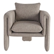Pemberly Row Arlo Abstract Sculptural Accent Chair in Melic Dune Beige
