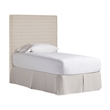 Pemberly Row Twin Drift Upholstered Headboard with Rattan Frame