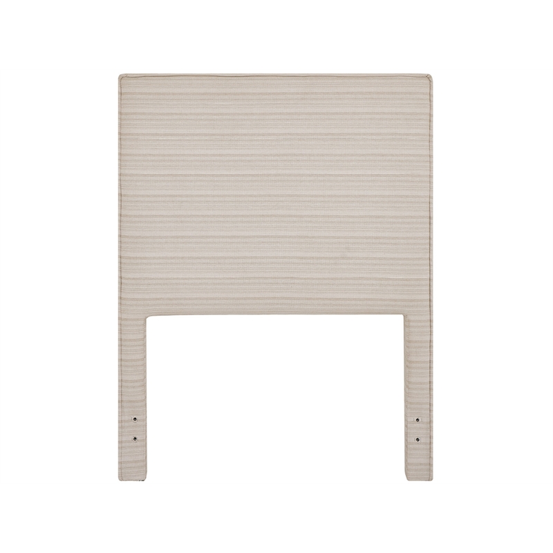 Pemberly Row Twin Drift Upholstered Headboard with Rattan Frame