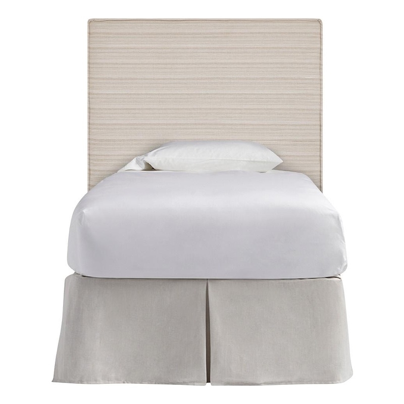 Pemberly Row Twin Drift Upholstered Headboard with Rattan Frame