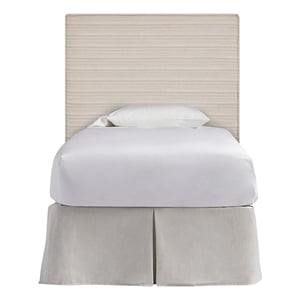 Pemberly Row Twin Drift Upholstered Headboard with Rattan Frame