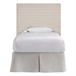 Pemberly Row Twin Drift Upholstered Headboard with Rattan Frame