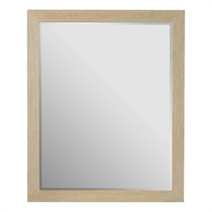 Pemberly Row Woven Rope Accent Mirror in Dockside Natural Tan Oak