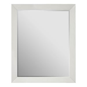 Pemberly Row Coastal Louvered Panel Mirror in Shoreline White