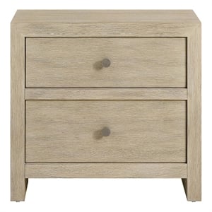 Pemberly Row 2-Drawer Coastal Nightstand in Dockside Natural Tan Oak