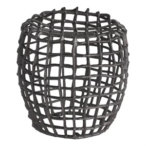 Pemberly Row Seadrift Forged Iron Counter Stool in Antique Nickel
