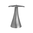 Pemberly Row Whale Tail Cast Iron Coastal Accent Table in Pewter