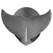 Pemberly Row Whale Tail Cast Iron Coastal Accent Table in Pewter