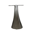 Pemberly Row Whale Tail Cast Iron Coastal Accent Table in Pewter