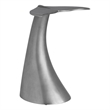 Pemberly Row Whale Tail Cast Iron Coastal Accent Table in Pewter