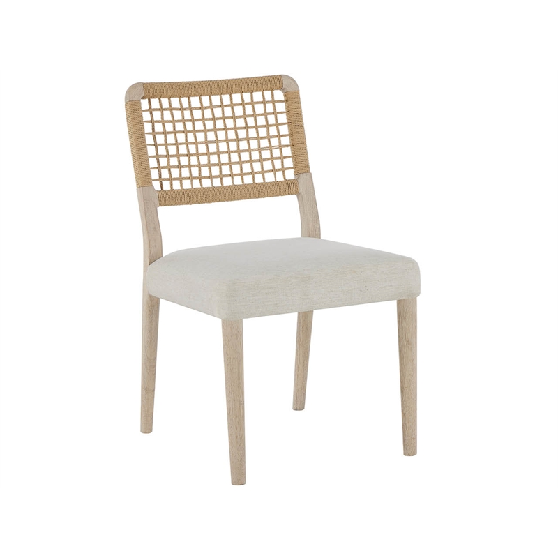 Pemberly Row Coastal Chair in Dockside Natural Tan Oak (Set of 2)