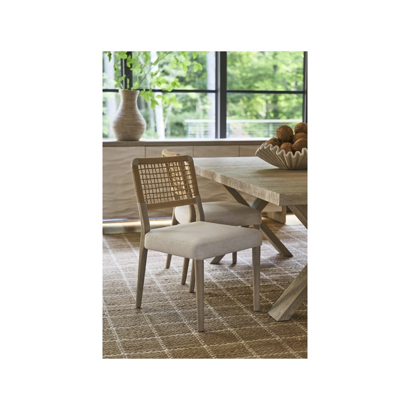 Pemberly Row Coastal Chair in Dockside Natural Tan Oak (Set of 2)