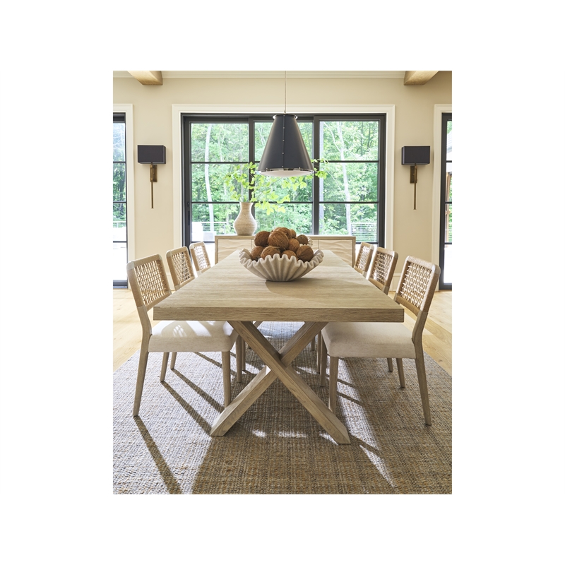 Pemberly Row Coastal Chair in Dockside Natural Tan Oak (Set of 2)