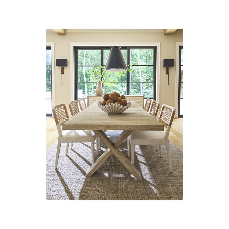 Pemberly Row Coastal Dining Chair in Shoreline White (Set of 2)