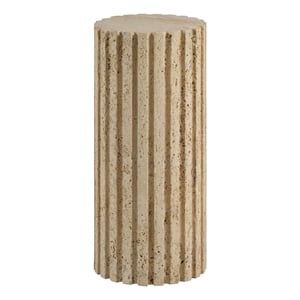 Pemberly Row Anchor Shaped Stone Accent Table in Natural Stone