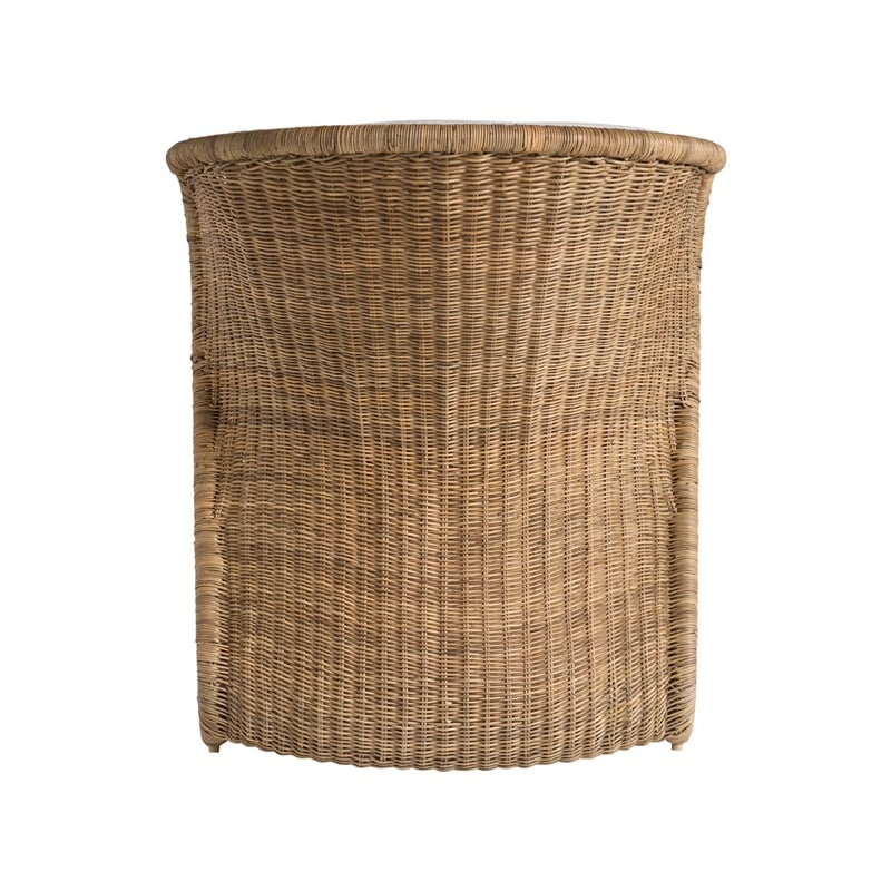 Pemberly Row Coastal Lounge Chair in Tan Natural Woven Fabric